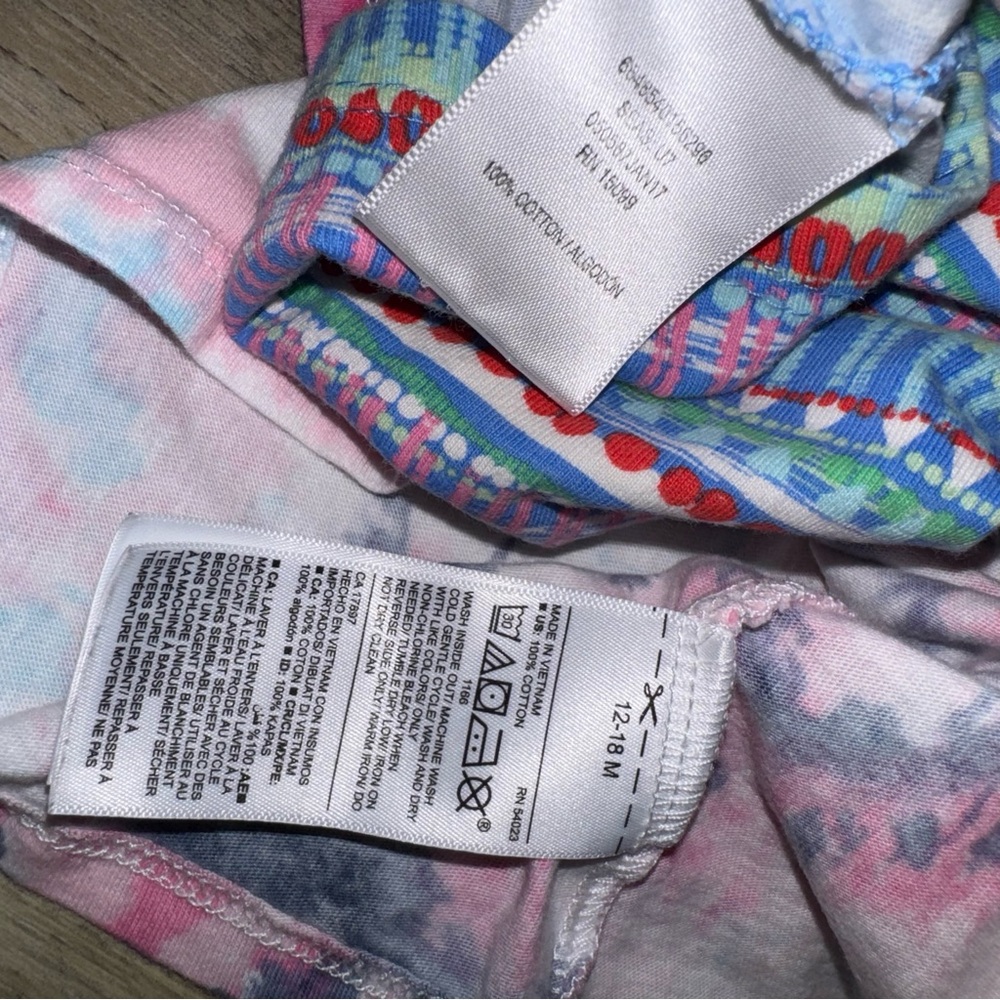 Cat & Jack Pink Tie-Dye and Colorful Striped Dresses - Picture 7 of 8